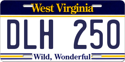 WV license plate DLH250