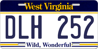 WV license plate DLH252