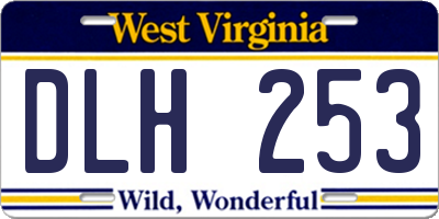 WV license plate DLH253