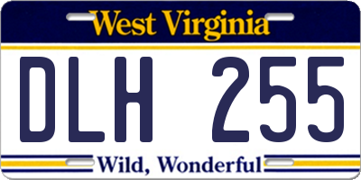 WV license plate DLH255