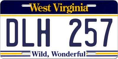 WV license plate DLH257