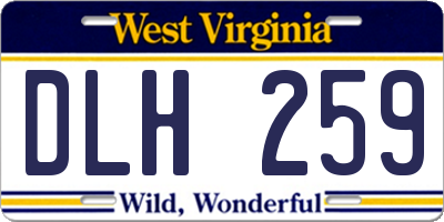 WV license plate DLH259