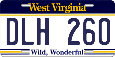 WV license plate DLH260