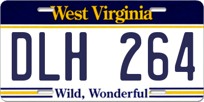 WV license plate DLH264