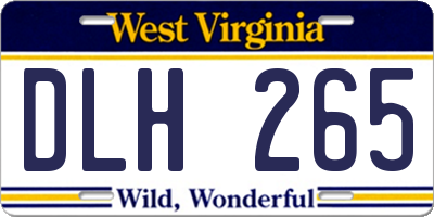 WV license plate DLH265