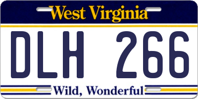 WV license plate DLH266