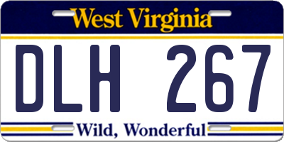 WV license plate DLH267