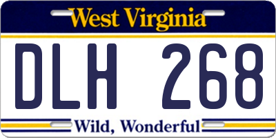 WV license plate DLH268