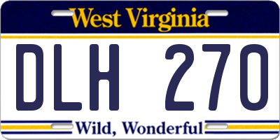 WV license plate DLH270