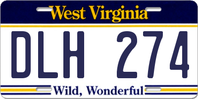 WV license plate DLH274