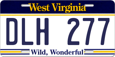 WV license plate DLH277