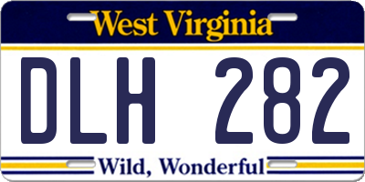 WV license plate DLH282