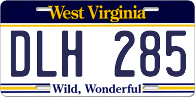 WV license plate DLH285