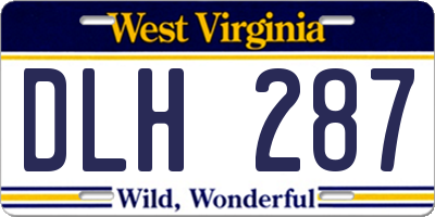 WV license plate DLH287