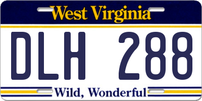 WV license plate DLH288