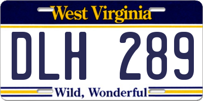 WV license plate DLH289