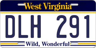 WV license plate DLH291