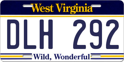 WV license plate DLH292