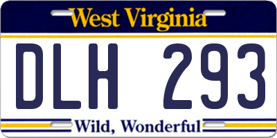 WV license plate DLH293