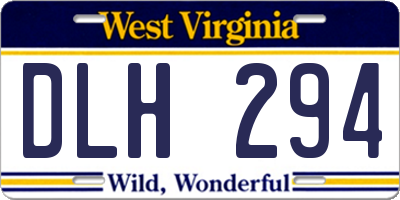 WV license plate DLH294