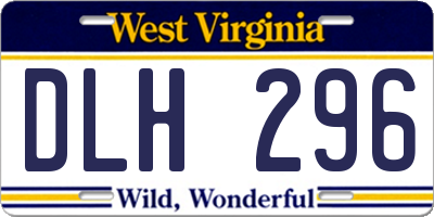 WV license plate DLH296