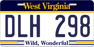 WV license plate DLH298