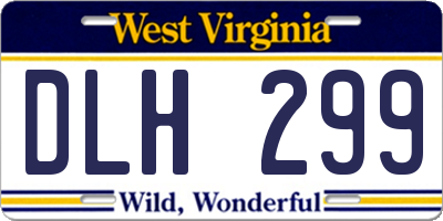 WV license plate DLH299