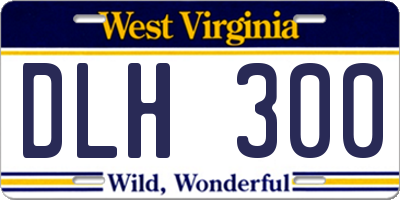 WV license plate DLH300