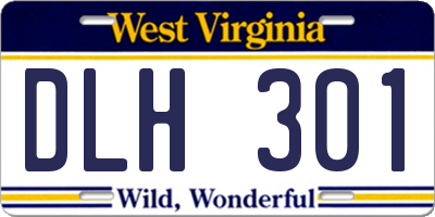 WV license plate DLH301