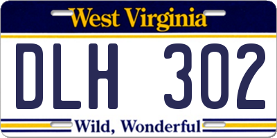 WV license plate DLH302