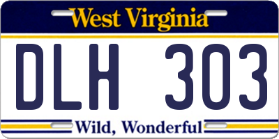 WV license plate DLH303