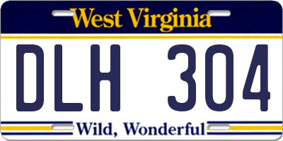 WV license plate DLH304