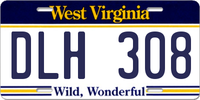 WV license plate DLH308