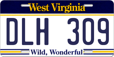 WV license plate DLH309