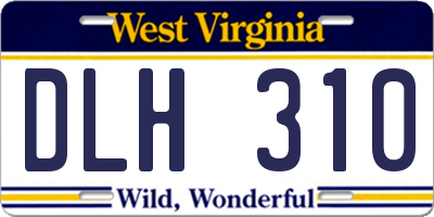 WV license plate DLH310