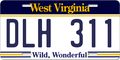 WV license plate DLH311