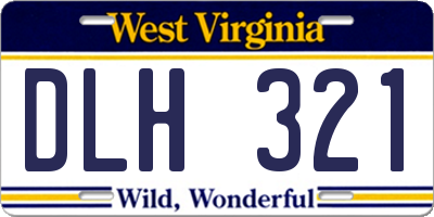 WV license plate DLH321