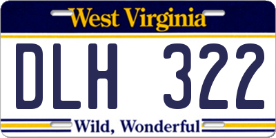 WV license plate DLH322