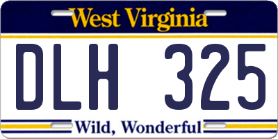 WV license plate DLH325