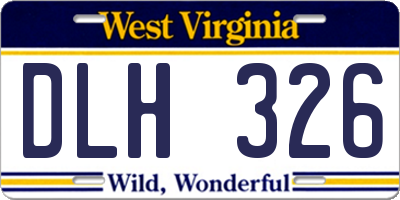 WV license plate DLH326