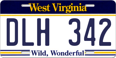 WV license plate DLH342