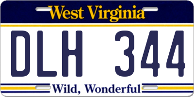 WV license plate DLH344