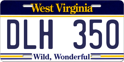 WV license plate DLH350