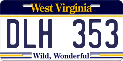 WV license plate DLH353