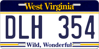 WV license plate DLH354