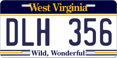 WV license plate DLH356