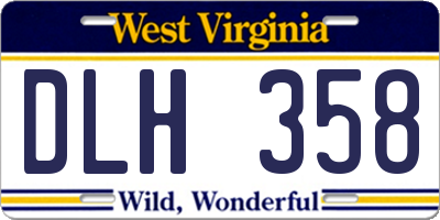 WV license plate DLH358