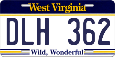 WV license plate DLH362