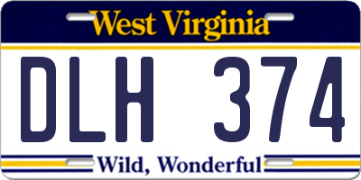 WV license plate DLH374