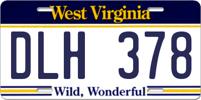 WV license plate DLH378